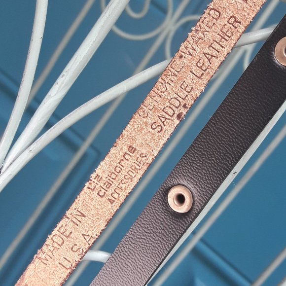 2 Belts Genuine Leather Thin Studded with Spikes Metal Studs Grommets Rivet BOGO - Picture 13 of 16